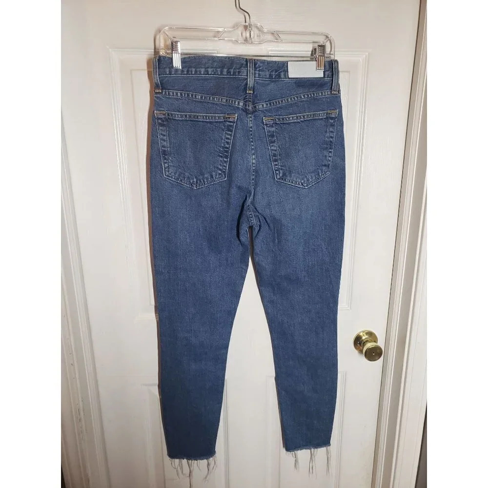 Re/Done Originals High Rise Dark Wash Ankle Jean Women’s Size 28.